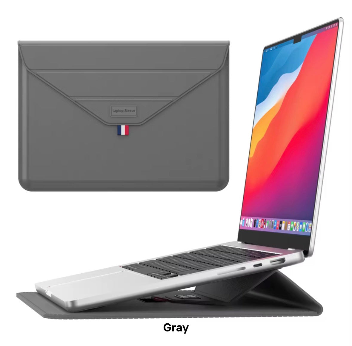 gray laptop sleeve